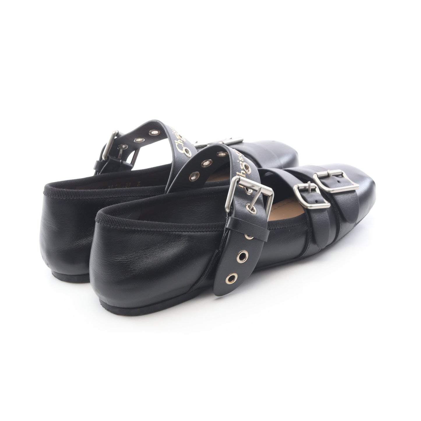 Dior Punk バレリーナ フラットシューズ レザー ブラック クリスチャンディオール シューズ Christian Dior