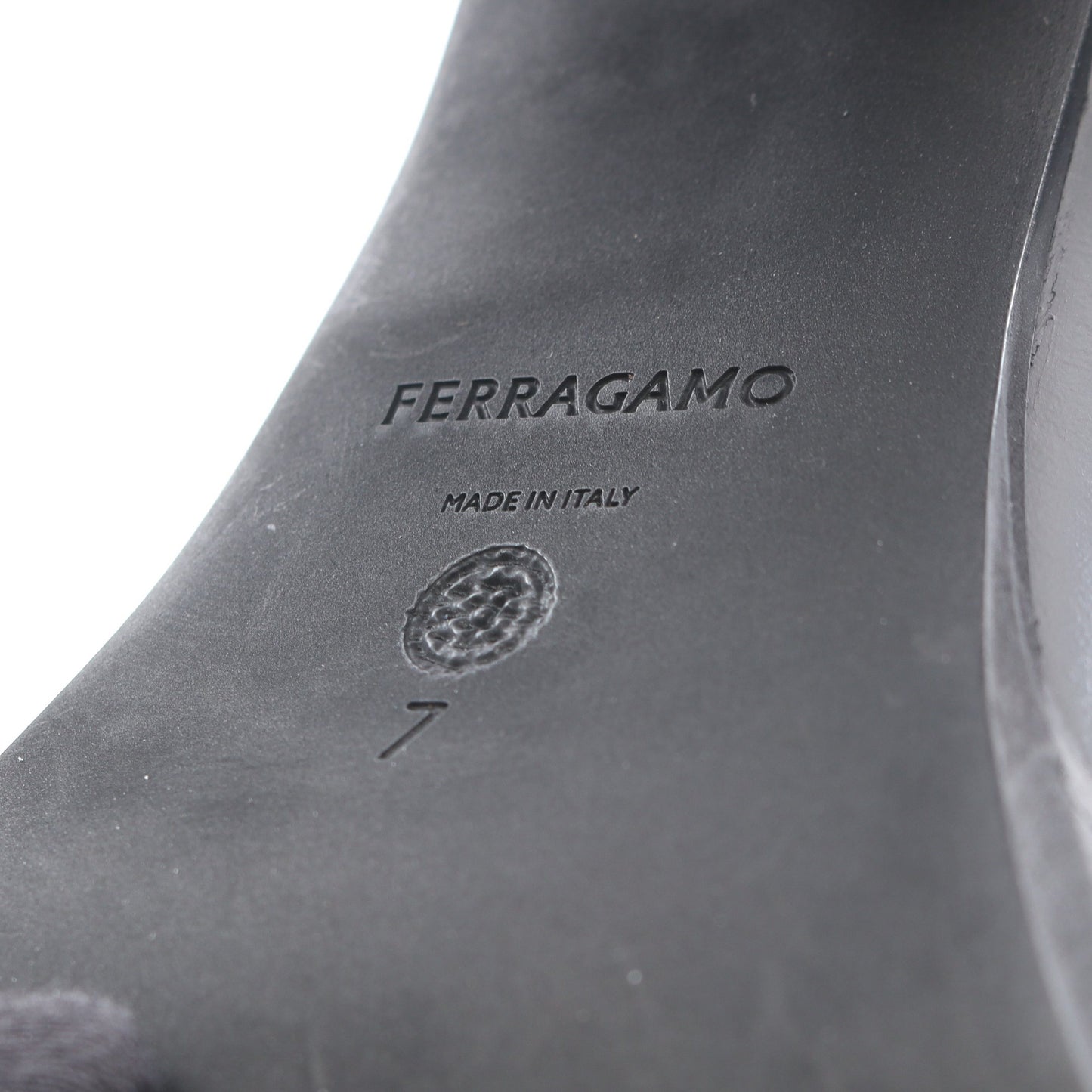 ロゴ チャンキーヒール ローファー レザー ブラック サルヴァトーレフェラガモ シューズ Salvatore Ferragamo