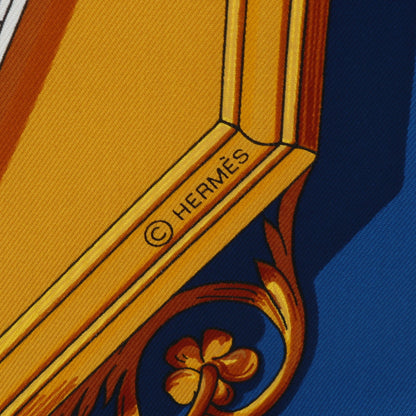 カレ90 DIES ET HORE スカーフ シルク ブルー マルチカラー エルメス 財布・小物 HERMES