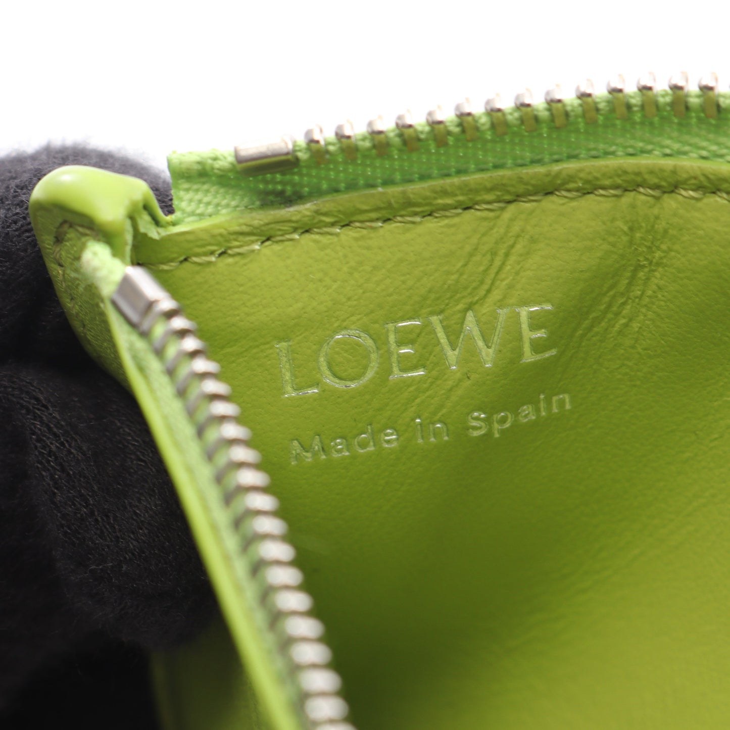 ペブル コインカードホルダー カードケース コインケース レザー イエローグリーン ロエベ 財布・小物 LOEWE