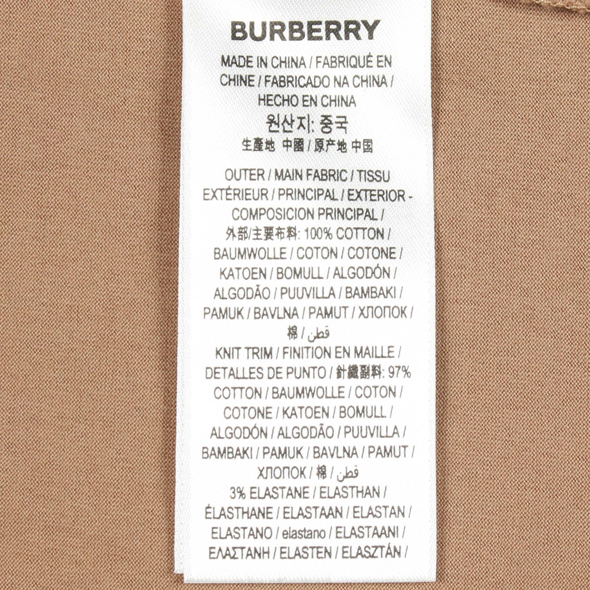 ロゴ 半袖Tシャツ コットン ベージュ バーバリー トップス BURBERRY