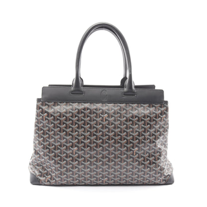 ベルシャスMM ハンドバッグ コーティングキャンバス レザー ブラック ゴヤール バッグ GOYARD