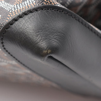 ベルシャスMM ハンドバッグ コーティングキャンバス レザー ブラック ゴヤール バッグ GOYARD