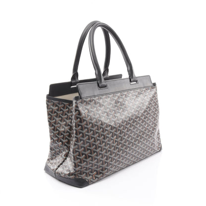 ベルシャスMM ハンドバッグ コーティングキャンバス レザー ブラック ゴヤール バッグ GOYARD