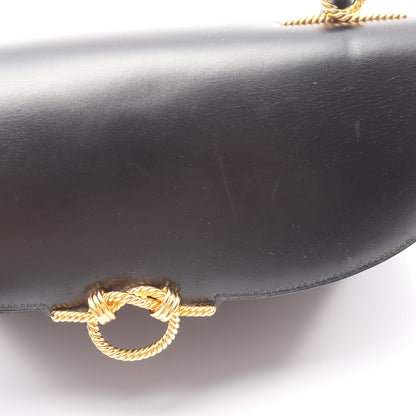 コルドリエール ハンドバッグ ボックスカーフ ブラック ゴールド金具 ○W刻印 エルメス バッグ HERMES