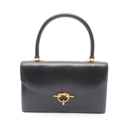 コルドリエール ハンドバッグ ボックスカーフ ブラック ゴールド金具 ○W刻印 エルメス バッグ HERMES