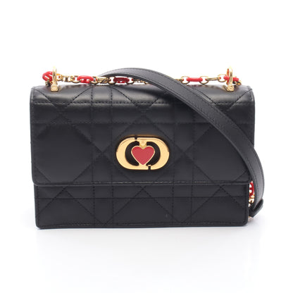 MISS CARO チェーンショルダーバッグ レザー ブラック クリスチャンディオール バッグ Christian Dior