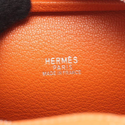 ミニプリュム20 ハンドバッグ ヴォーエプソン オレンジ シルバー金具 □H刻印 エルメス バッグ HERMES