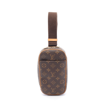 ポシェットガンジュ モノグラム ボディバッグ PVC レザー ブラウン ルイヴィトン バッグ LOUIS VUITTON