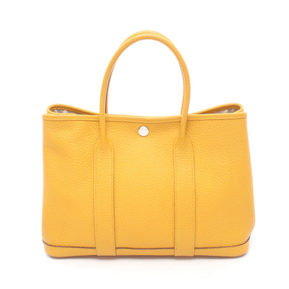 ガーデンパーティTPM ジョーヌアンブル ハンドバッグ トートバッグ カントリー イエロー シルバー金具 C刻印 エルメス バッグ HERMES