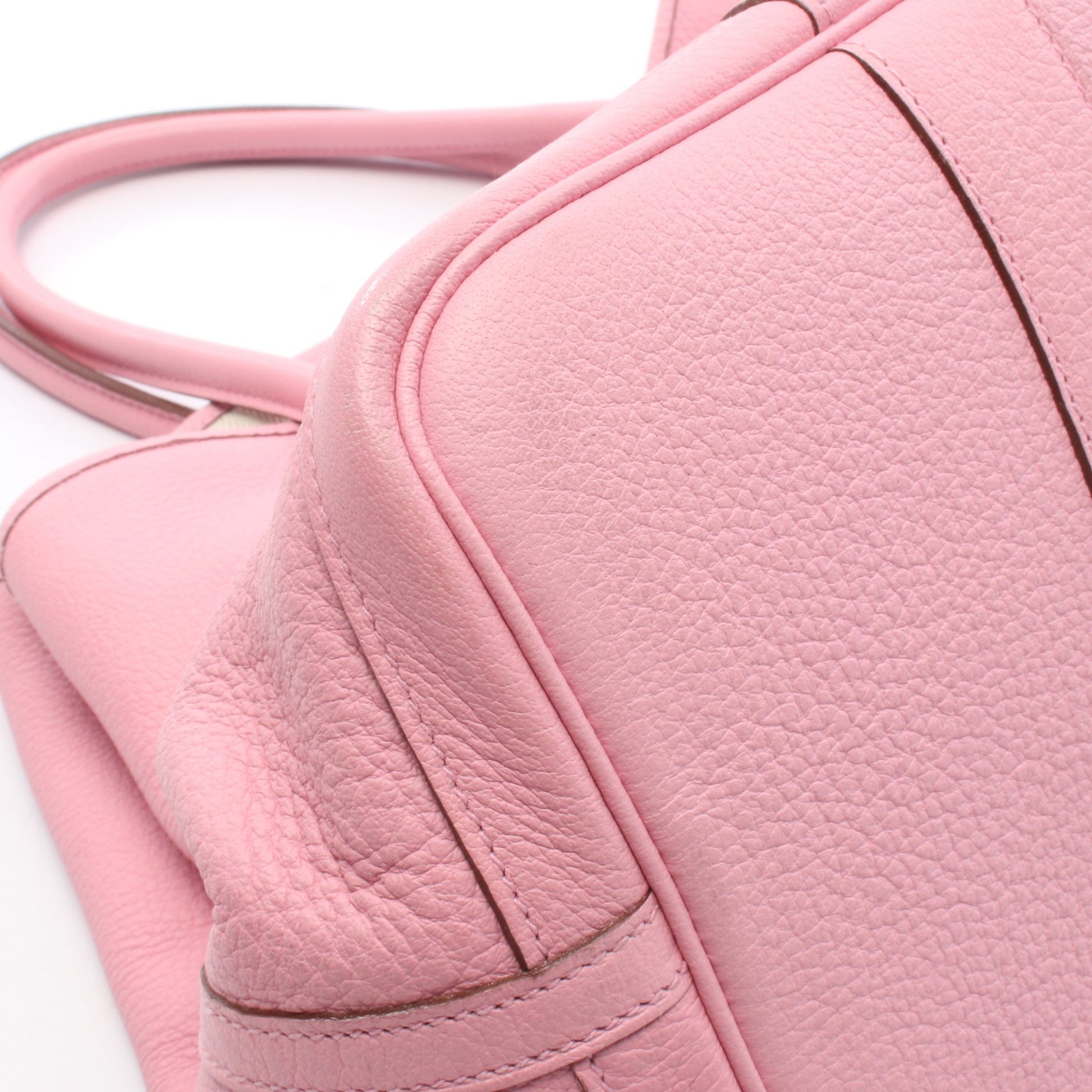 ガーデンパーティPM ハンドバッグ トートバッグ ネゴンダ ピンク シルバー金具 □N刻印 エルメス バッグ HERMES