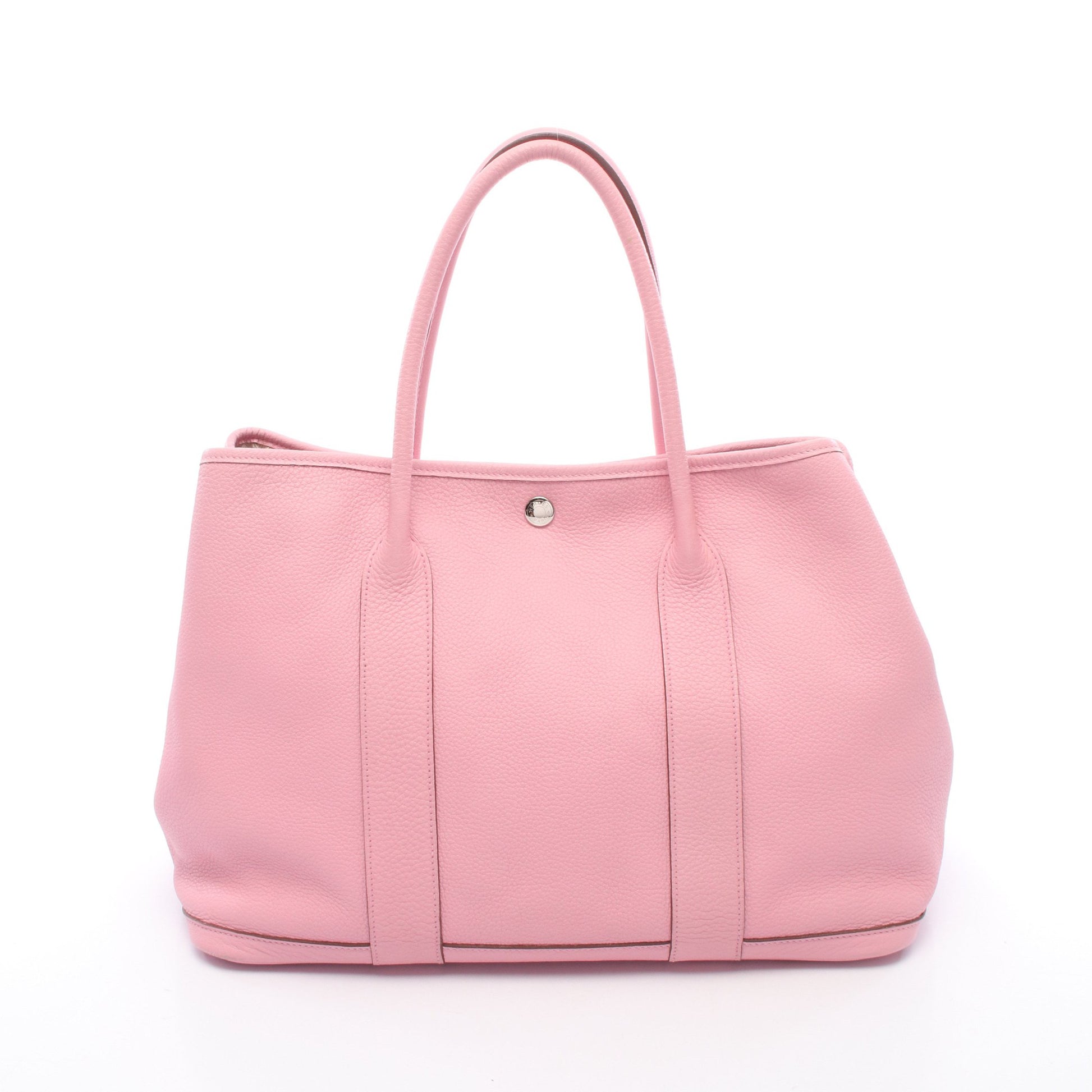 ガーデンパーティPM ハンドバッグ トートバッグ ネゴンダ ピンク シルバー金具 □N刻印 エルメス バッグ HERMES