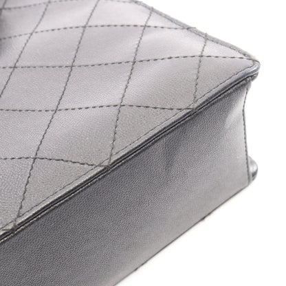 マトラッセ ハンドバッグ キャビアスキン ブラック シルバー金具 シャネル バッグ CHANEL