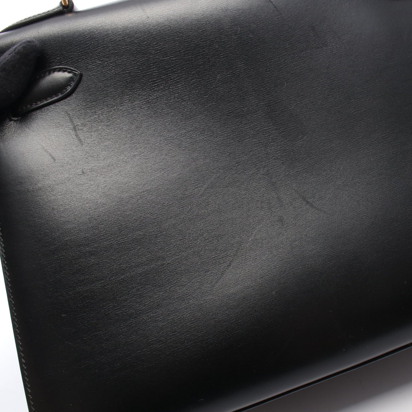 ケリー32 外縫い 2WAY ハンドバッグ ボックスカーフ ブラック ゴールド金具 ○A刻印 エルメス バッグ HERMES