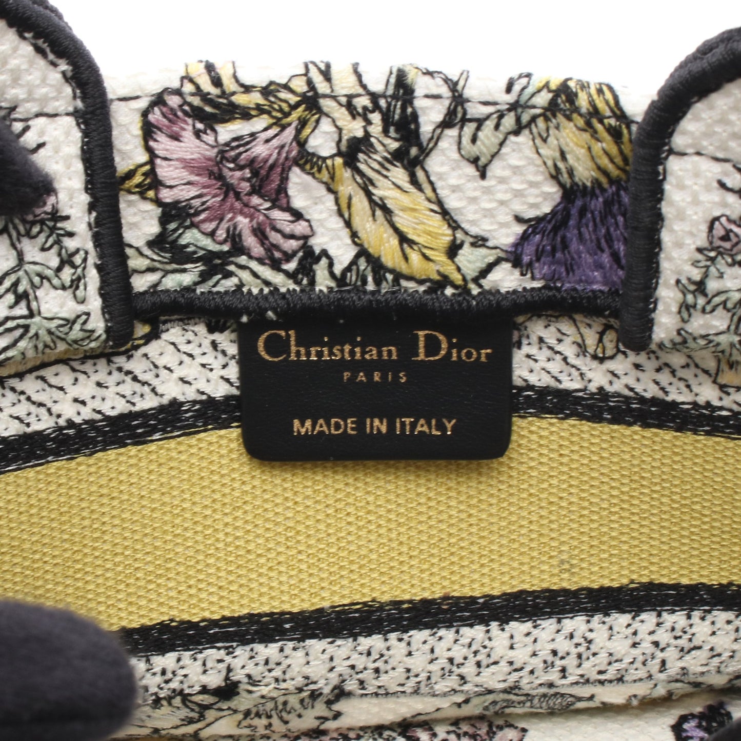 BOOK TOTE ブックトート ミニ 2WAY ハンドバッグ キャンバス ホワイト マルチカラー クリスチャンディオール バッグ Christian Dior