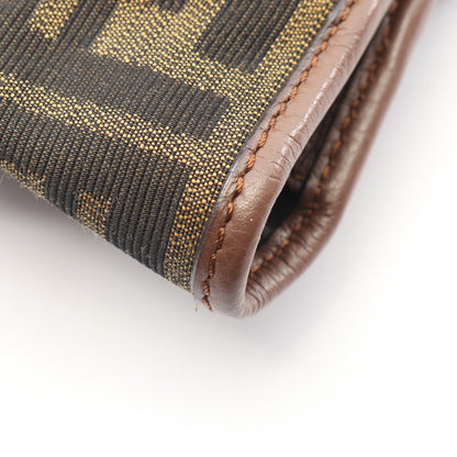 ズッカ ショルダーバッグ トートバッグ キャンバス レザー ブラウン フェンディ バッグ FENDI