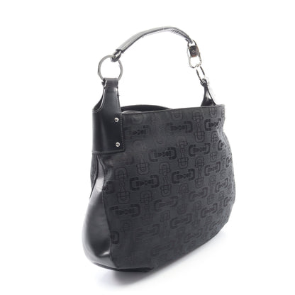 GG柄 ショルダーバッグ キャンバス レザー ブラック グッチ バッグ GUCCI
