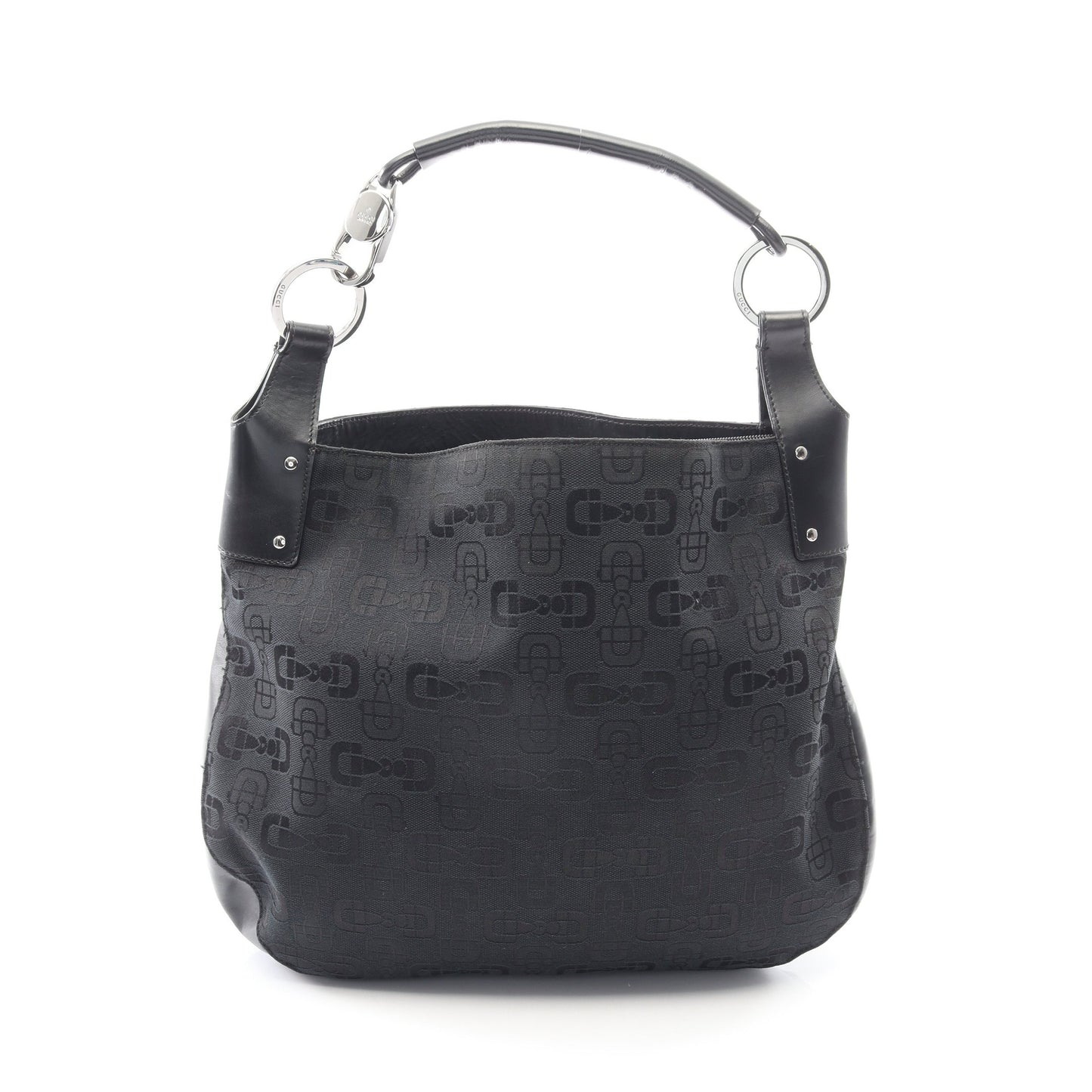 GG柄 ショルダーバッグ キャンバス レザー ブラック グッチ バッグ GUCCI