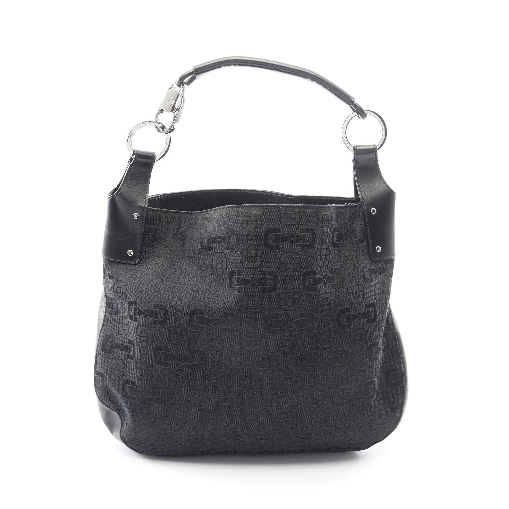 GG柄 ショルダーバッグ キャンバス レザー ブラック グッチ バッグ GUCCI