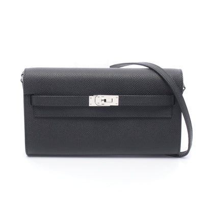 ケリートゥーゴー ショルダーウォレット ヴォーエプソン ブラック シルバー金具 W刻印 エルメス バッグ HERMES