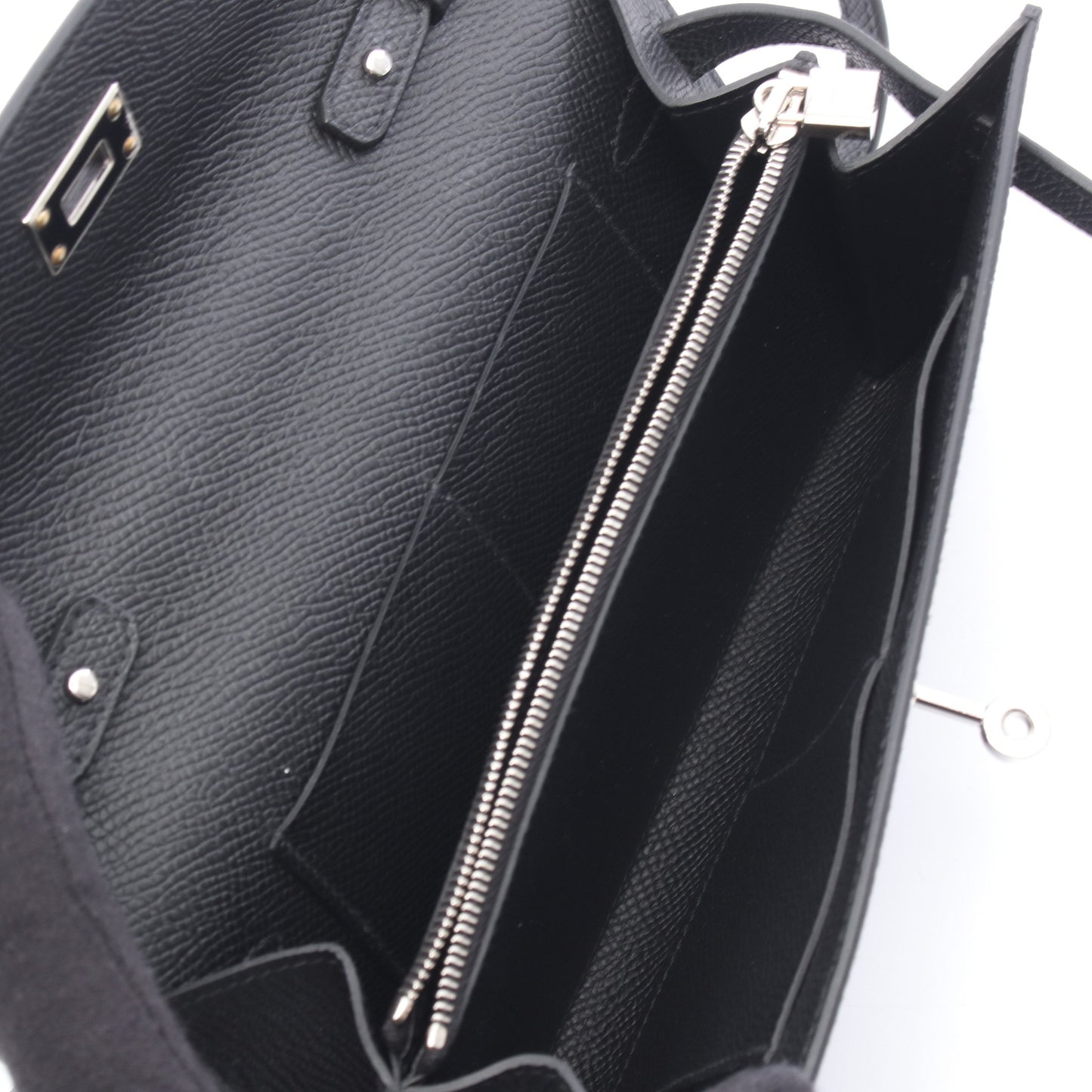 ケリートゥーゴー ショルダーウォレット ヴォーエプソン ブラック シルバー金具 W刻印 エルメス バッグ HERMES