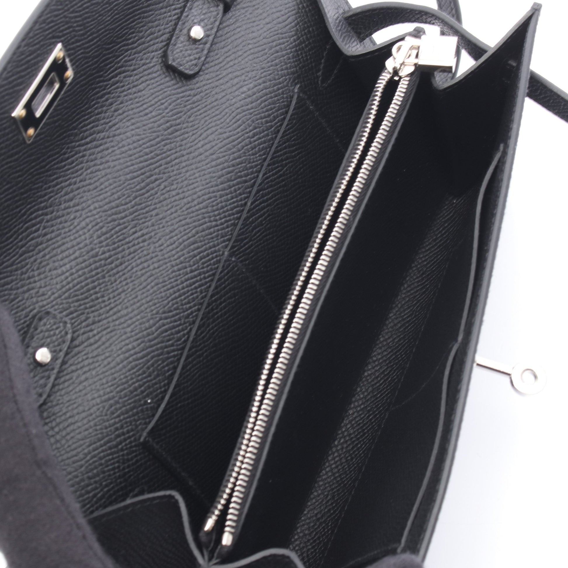 ケリートゥーゴー ショルダーウォレット ヴォーエプソン ブラック シルバー金具 W刻印 エルメス バッグ HERMES