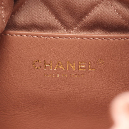 CHANEL 22 ミニ チェーンショルダーバッグ レザー ピンクゴールド ゴールド金具 シャネル バッグ CHANEL