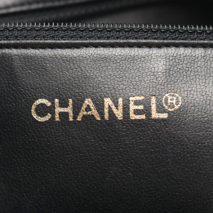 トリプルココマーク チェーンショルダーバッグ チェーントートバッグ キャビアスキン ブラック ゴールド金具 シャネル バッグ CHANEL