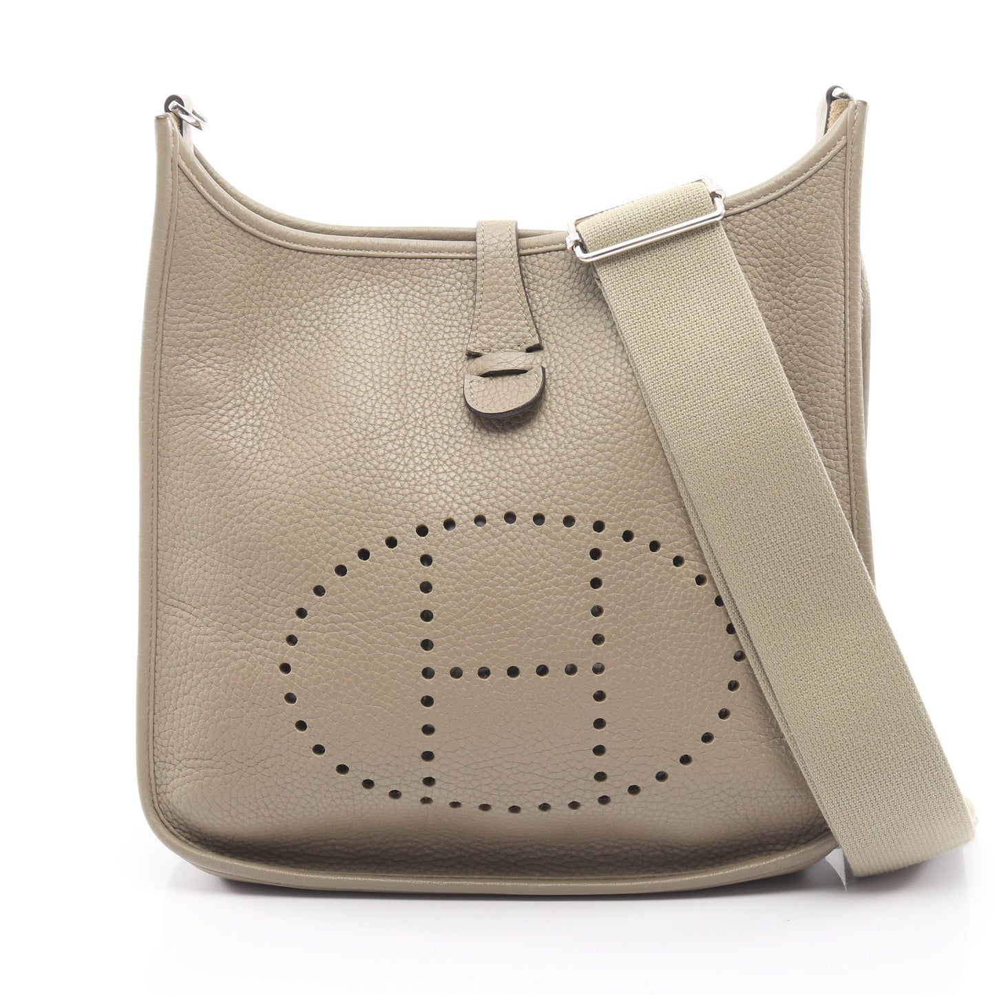 エヴリン 3 トロワ PM セージ ショルダーバッグ トリヨンクレマンス グレーグリーン シルバー金具 X刻印 エルメス バッグ HERMES