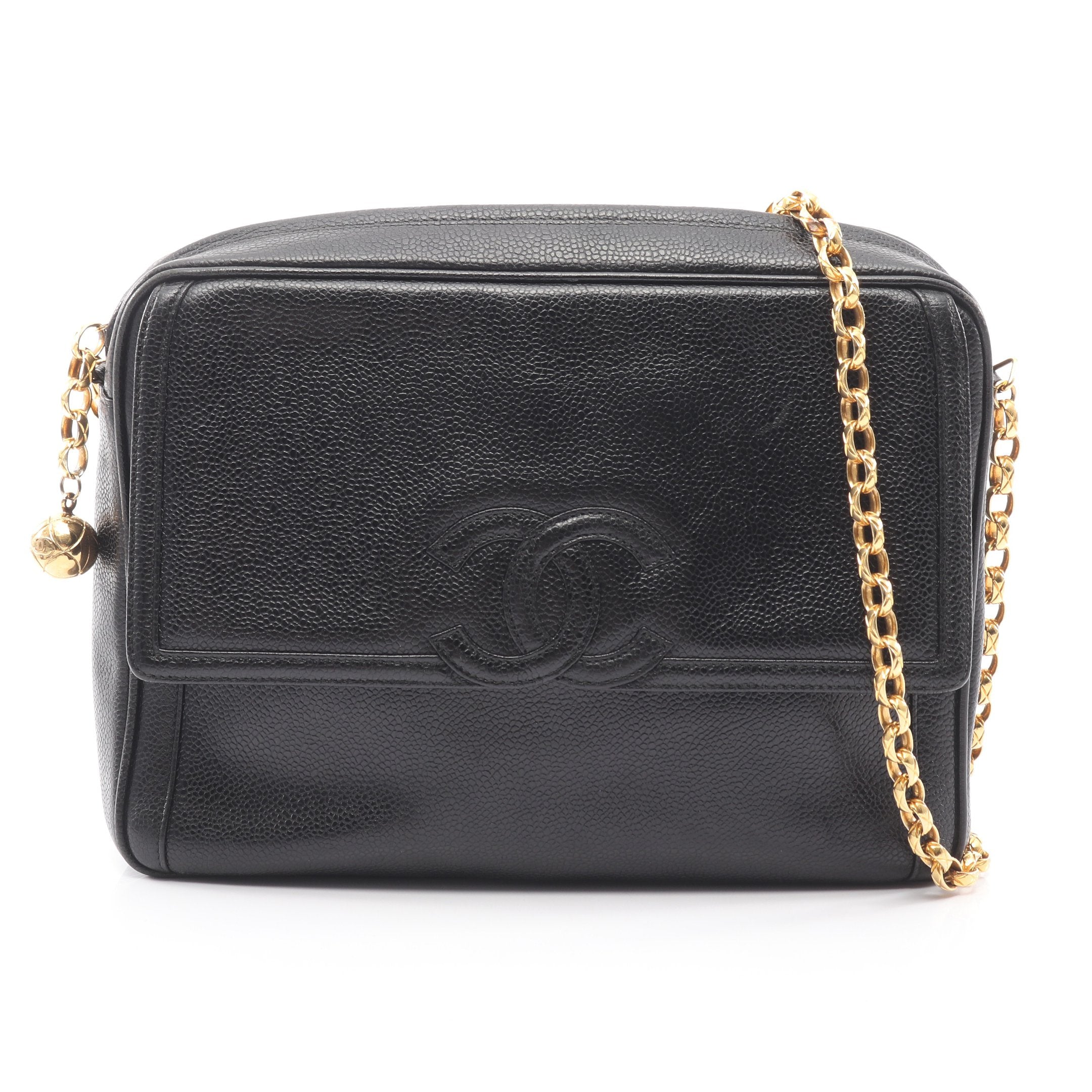シャネル A93659 ショルダーバッグ ブラック  CHANEL ココマーク キャビアスキン ココマーク チェーンショルダーバッグ キャビアスキン ブラック