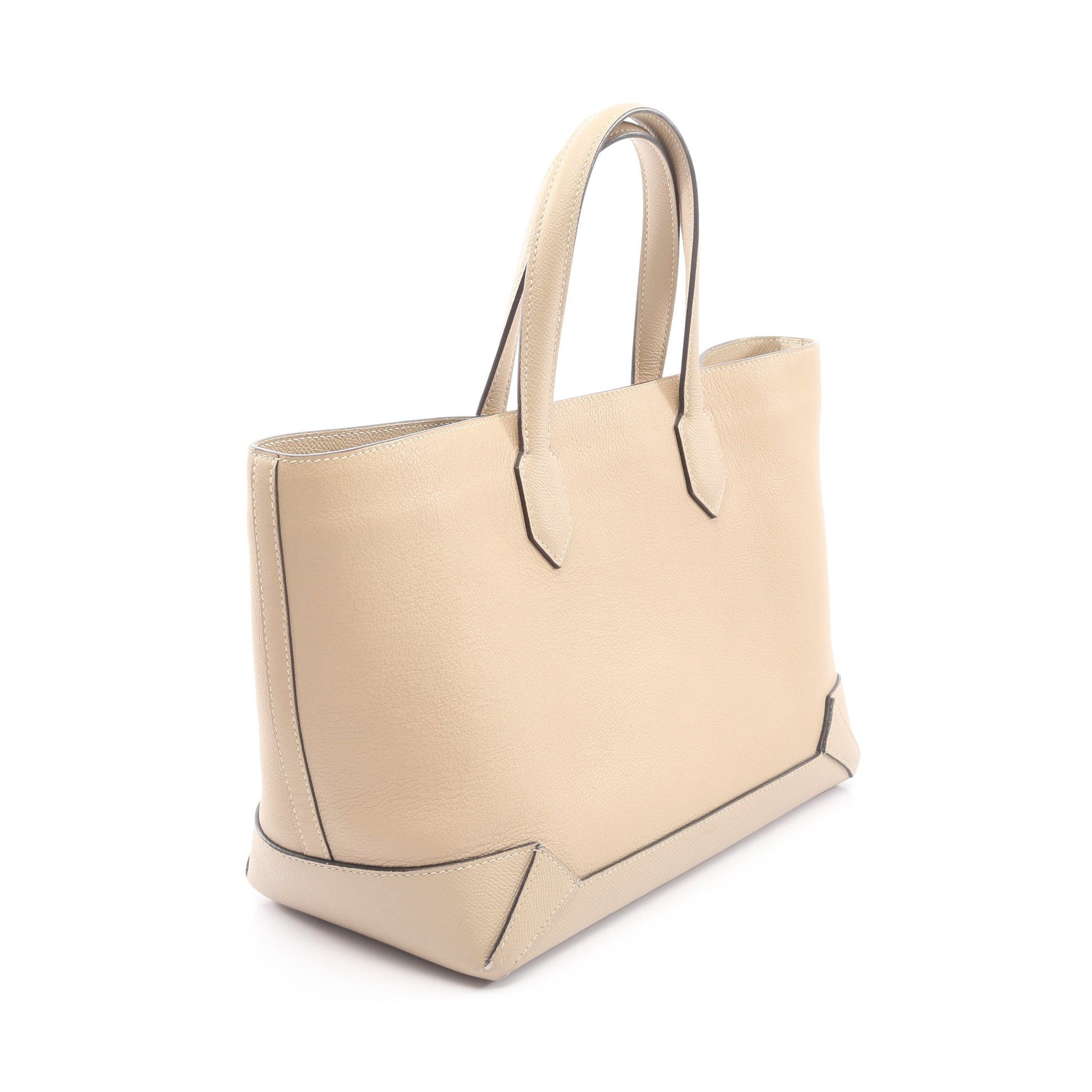 マキシボックス カバス30 トレンチ ハンドバッグ エヴァーカラー ヴォーエプソン グレーベージュ シルバー金具 A刻印 エルメス バッグ HERMES