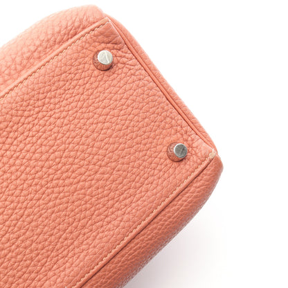 ケリー28 ローズティー 内縫い 2WAY ハンドバッグ トゴ コーラルピンク シルバー金具 □Q刻印 エルメス バッグ HERMES