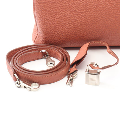 ケリー28 ローズティー 内縫い 2WAY ハンドバッグ トゴ コーラルピンク シルバー金具 □Q刻印 エルメス バッグ HERMES