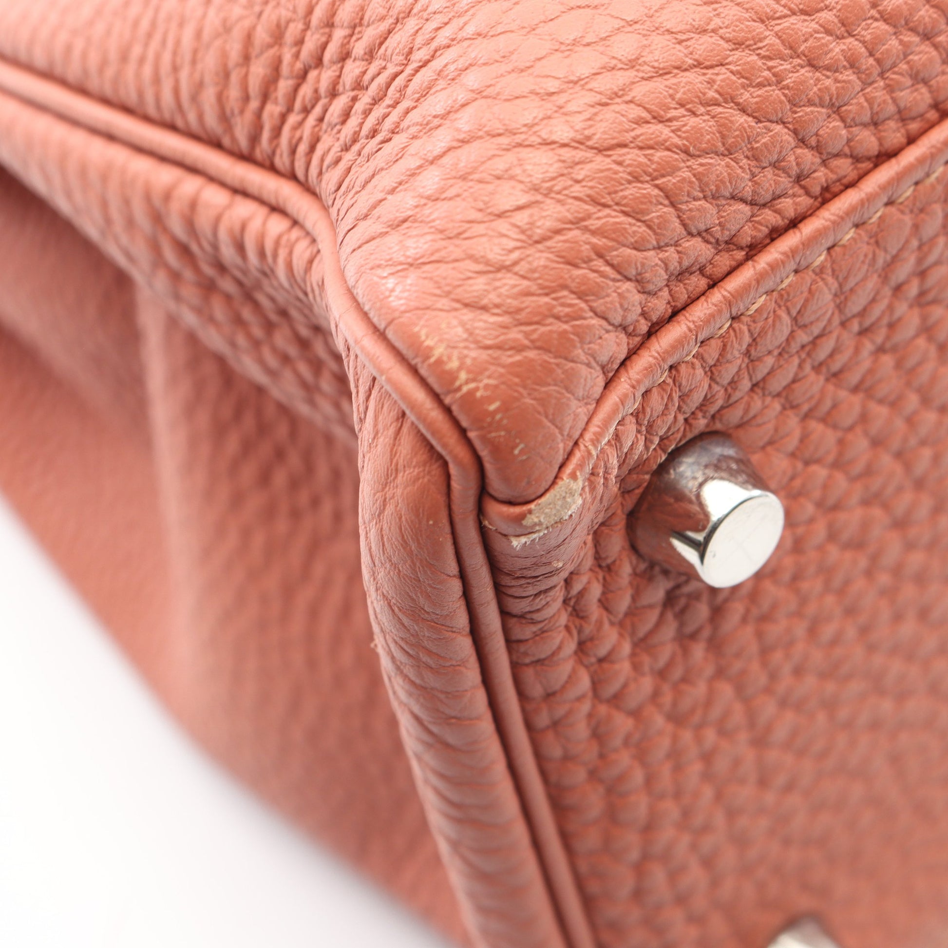ケリー28 ローズティー 内縫い 2WAY ハンドバッグ トゴ コーラルピンク シルバー金具 □Q刻印 エルメス バッグ HERMES