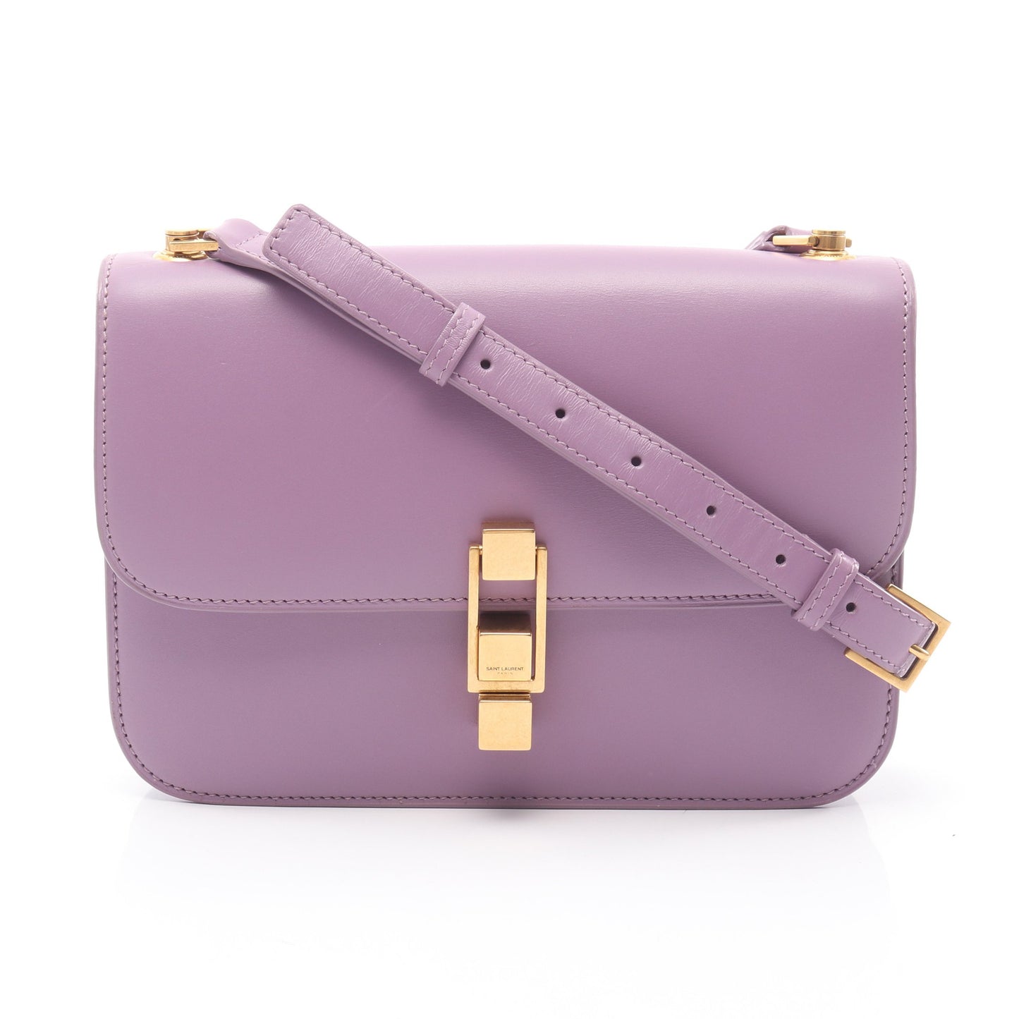 カレ サッチェル ショルダーバッグ レザー ライトパープル サンローランパリ バッグ SAINT LAURENT PARIS