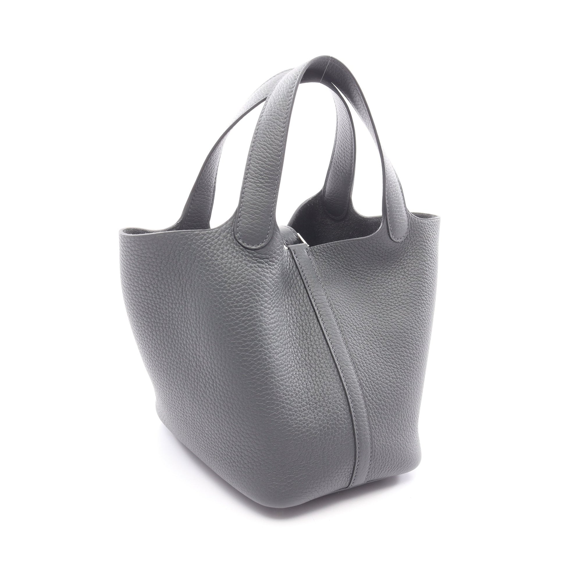 ピコタンロックPM ハンドバッグ トリヨンクレマンス グレー シルバー金具 G刻印 エルメス バッグ HERMES