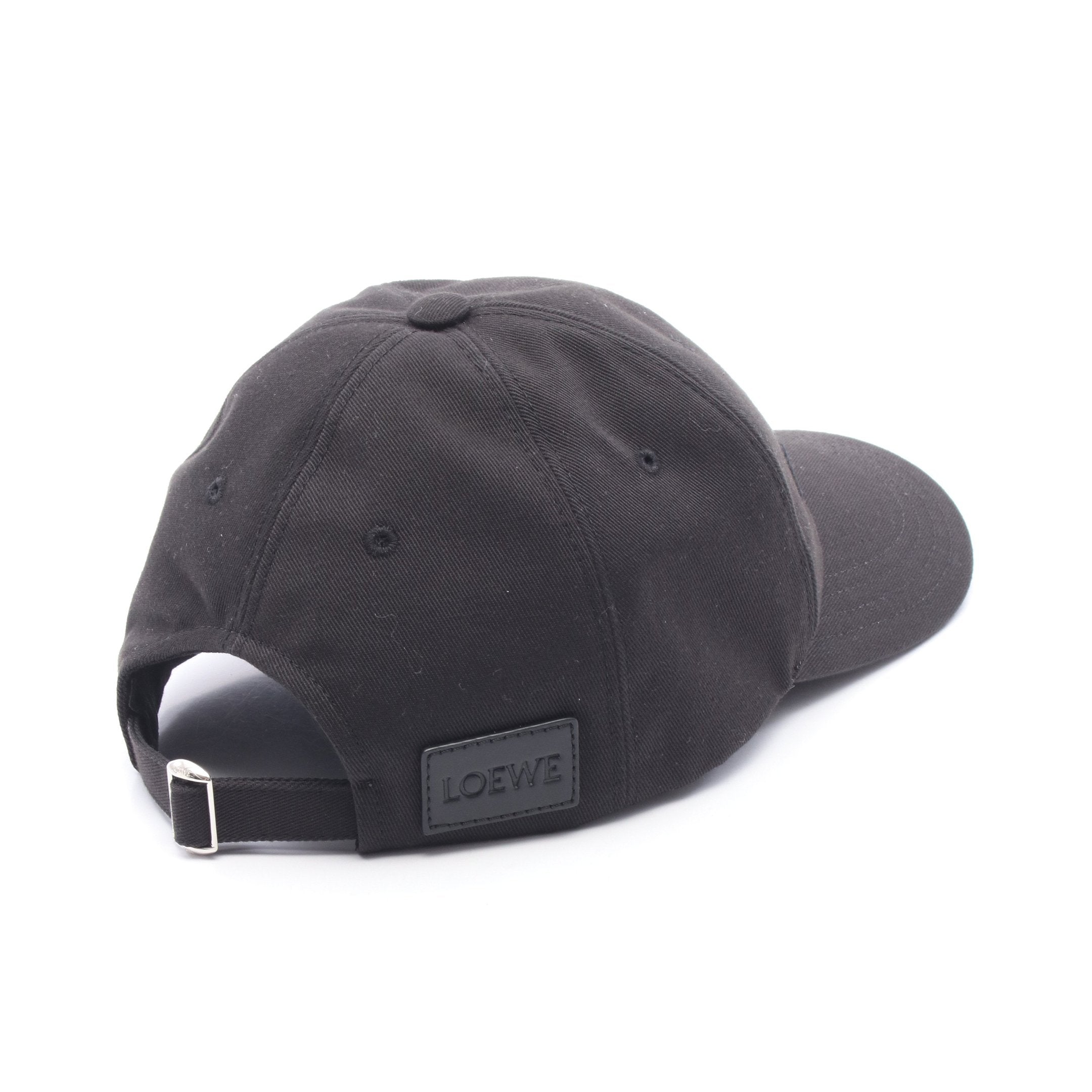 LOEWE ブラック キャンパス パッチキャップ ロゴ刺繍 2025SS ロエベ 帽子 LOEWE パッチ キャップ キャンバス PATCH CAP ブラック