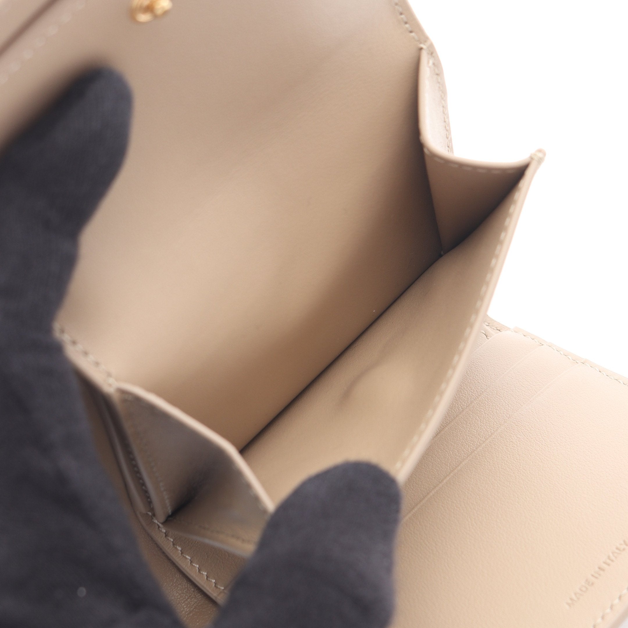 トリオンフ スモールフラップウォレット 三つ折り財布 レザー グレー