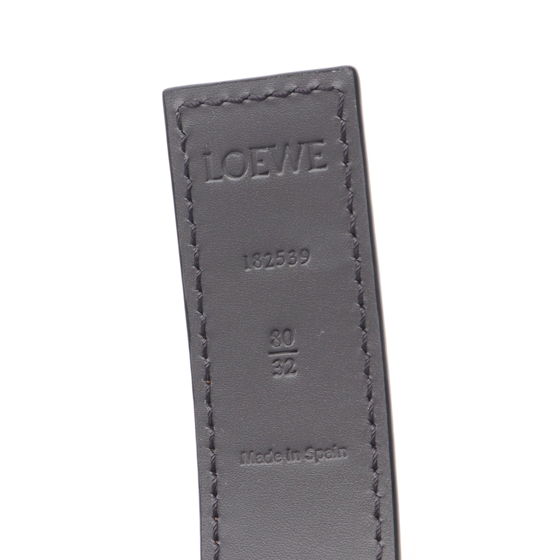 リバーシブル アナグラム ボンベ ベルト ゴールド金具 ベルト レザー ブラウン グレー ロエベ 財布・小物 LOEWE