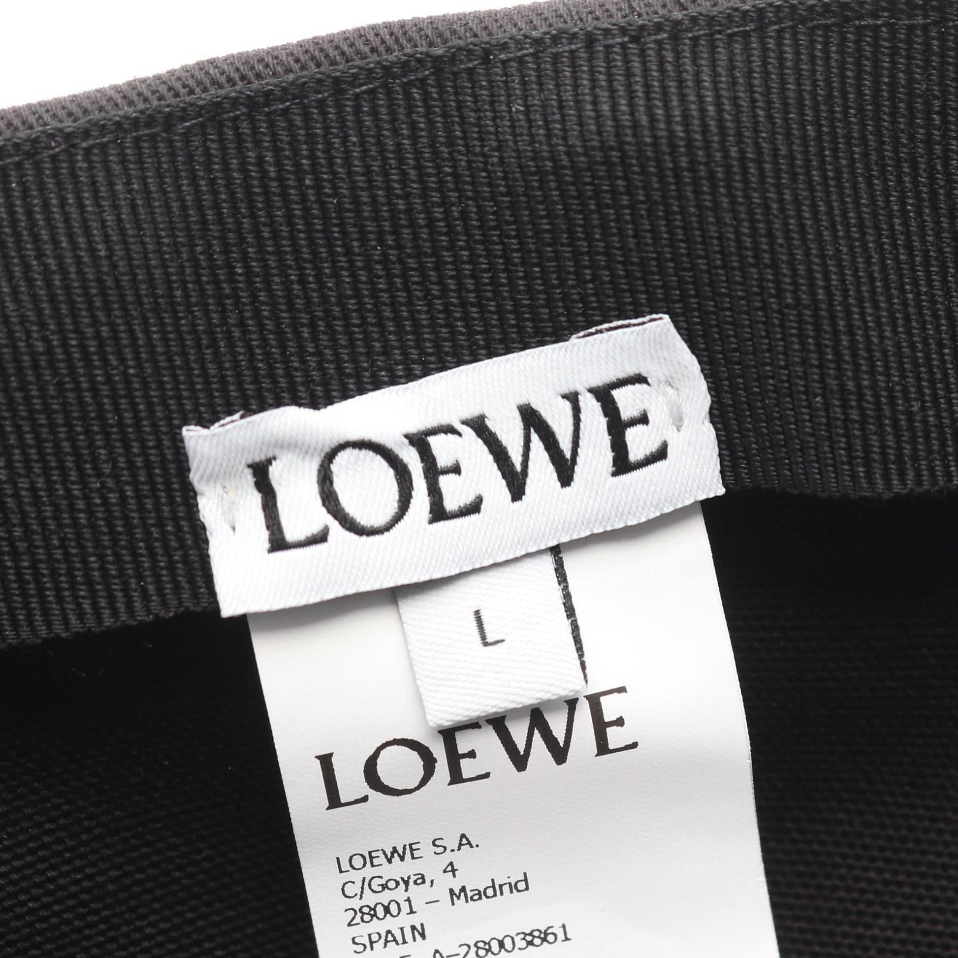 ロゴ刺繍 ベースボール キャップ コットン ブラック ロエベ 財布・小物 LOEWE