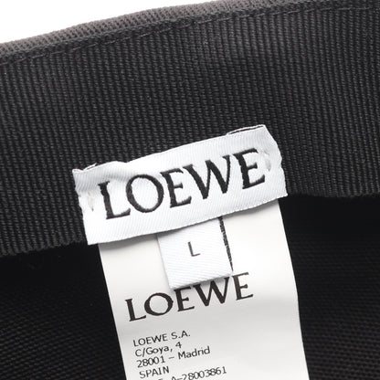 ロゴ刺繍 ベースボール キャップ コットン ブラック ロエベ 財布・小物 LOEWE
