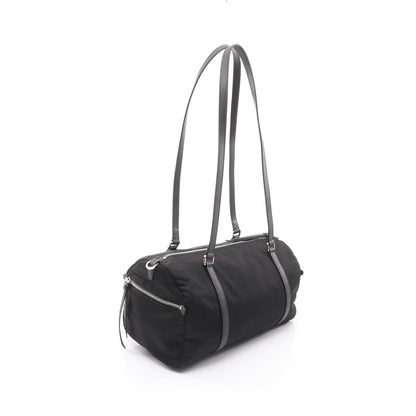 TESSUTO＋SAFFIAN ダッフルバッグ 2WAY ショルダーバッグ ナイロン サフィアーノレザー ブラック プラダ バッグ PRADA