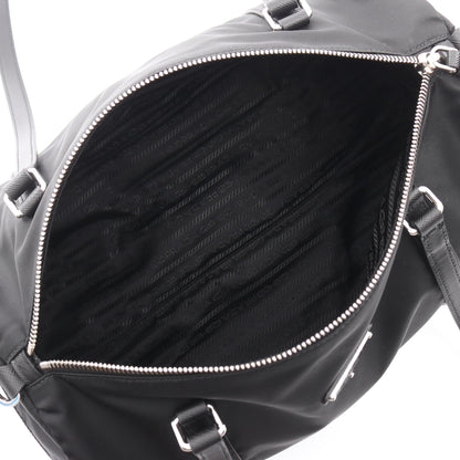 TESSUTO＋SAFFIAN ダッフルバッグ 2WAY ショルダーバッグ ナイロン サフィアーノレザー ブラック プラダ バッグ PRADA