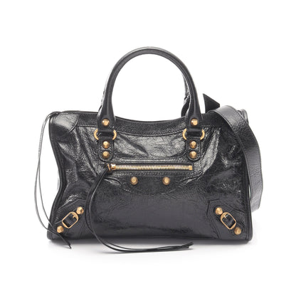 Le City Small ル シティ スモール 2WAY ハンドバッグ レザー ブラック バレンシアガ バッグ BALENCIAGA