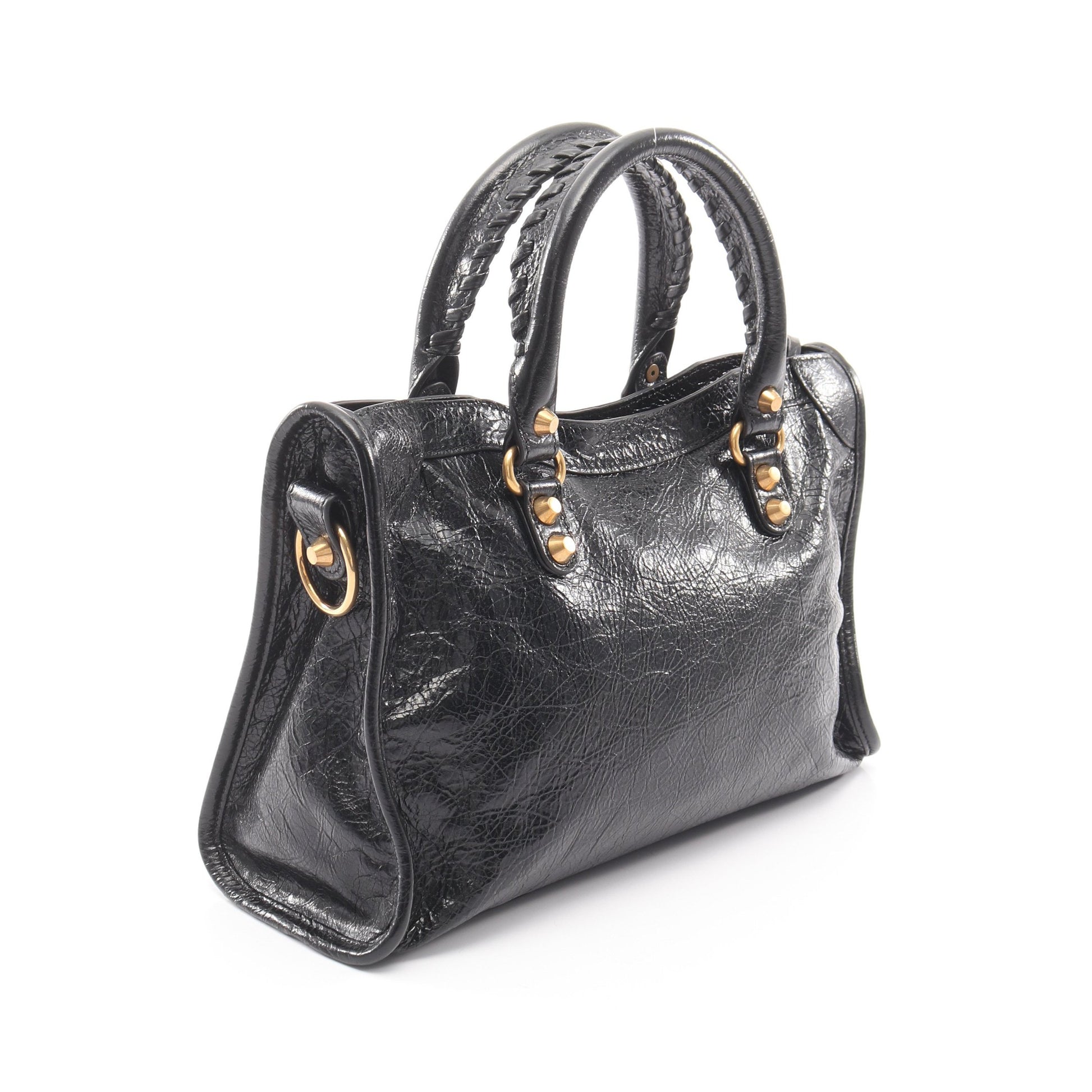 Le City Small ル シティ スモール 2WAY ハンドバッグ レザー ブラック バレンシアガ バッグ BALENCIAGA