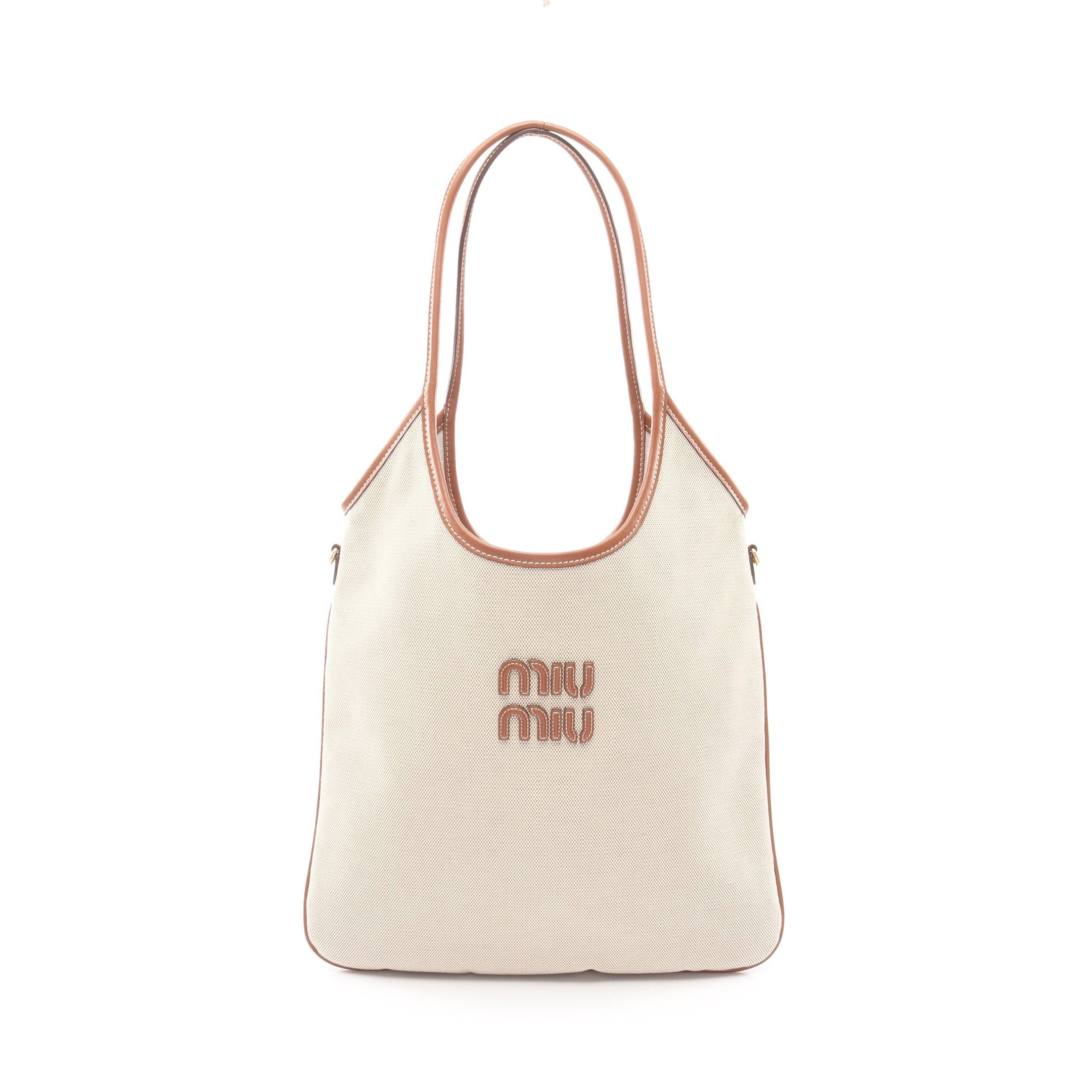 CANVAS ショルダーバッグ トートバッグ キャンバス レザー ベージュ