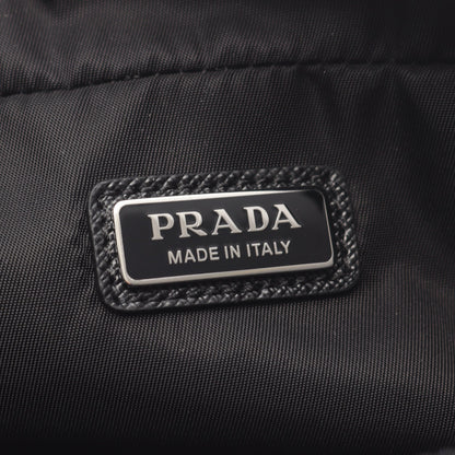 トライアングルロゴ ポーチ ナイロン サフィアーノレザー ブラック プラダ 財布・小物 PRADA