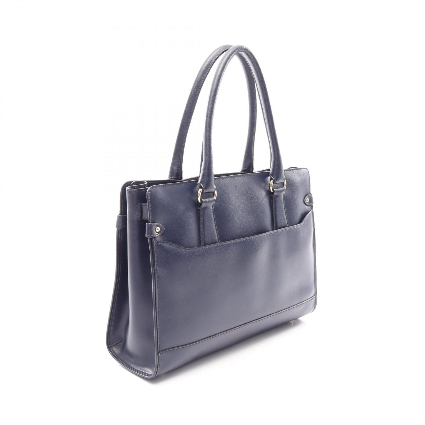 ガンチーニ ハンドバッグ レザー ネイビー サルヴァトーレフェラガモ バッグ Salvatore Ferragamo