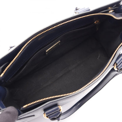 ガンチーニ ハンドバッグ レザー ネイビー サルヴァトーレフェラガモ バッグ Salvatore Ferragamo