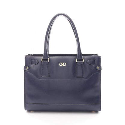 ガンチーニ ハンドバッグ レザー ネイビー サルヴァトーレフェラガモ バッグ Salvatore Ferragamo